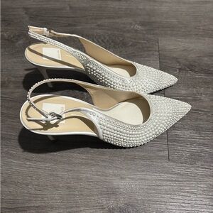 Dolce Vita Pearl Slingback White Heels